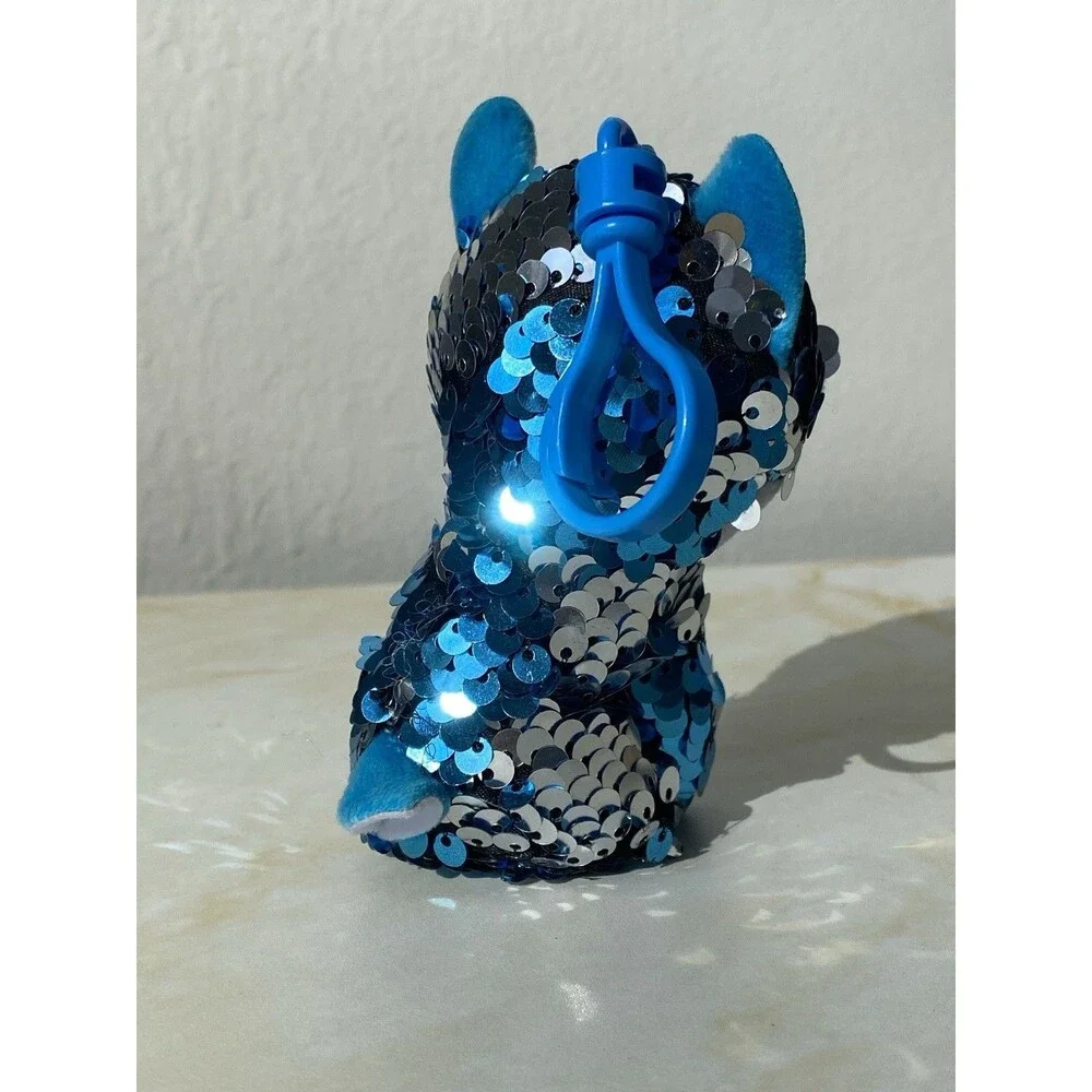 Ty Flippables❤️SLUSH The Husky Dog Sequin Key Clip 3